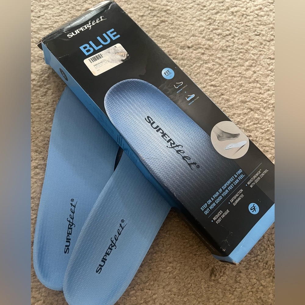 BRAND NEW - SUPERfeet -Blue Men's Insoles